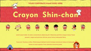 卡通动漫蜡笔小新主题PPT模板-铁虎资源网