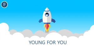 小火箭升空矢量卡通PPT模板-铁虎资源网