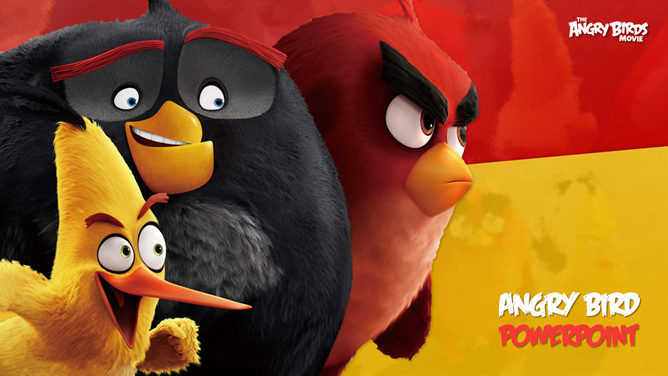 精美愤怒的小鸟主题PPT作品
