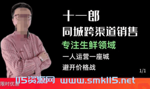 [课程] 十一郎-同城跨渠道销售，专注生鲜领域(完结)-铁虎资源网