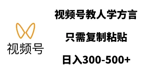 视频号教人学方言，只需复制粘贴，日入多张-铁虎资源网