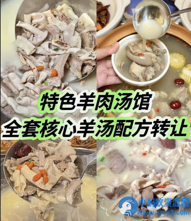 特色羊肉汤馆全套核心羊汤配方 / 羊汤羊肉面馆一直以来都是餐饮界的经典之一-铁虎资源网
