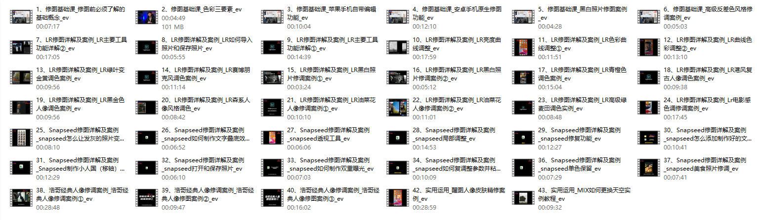 浩哥手机后期修图秘籍熟悉修图技巧价值499-铁虎资源网