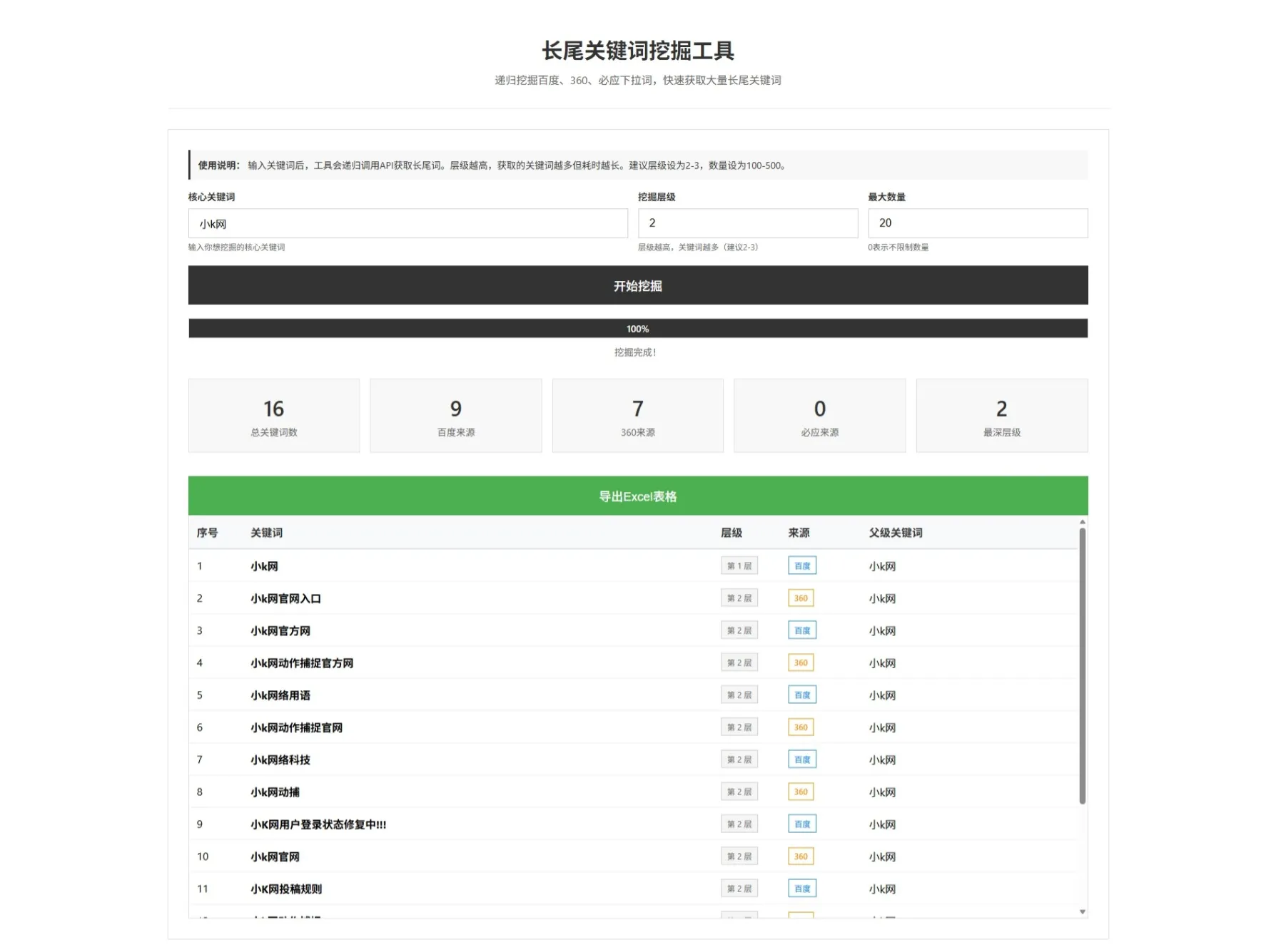 SEO关键词长尾词优化工具网页源码-铁虎资源网