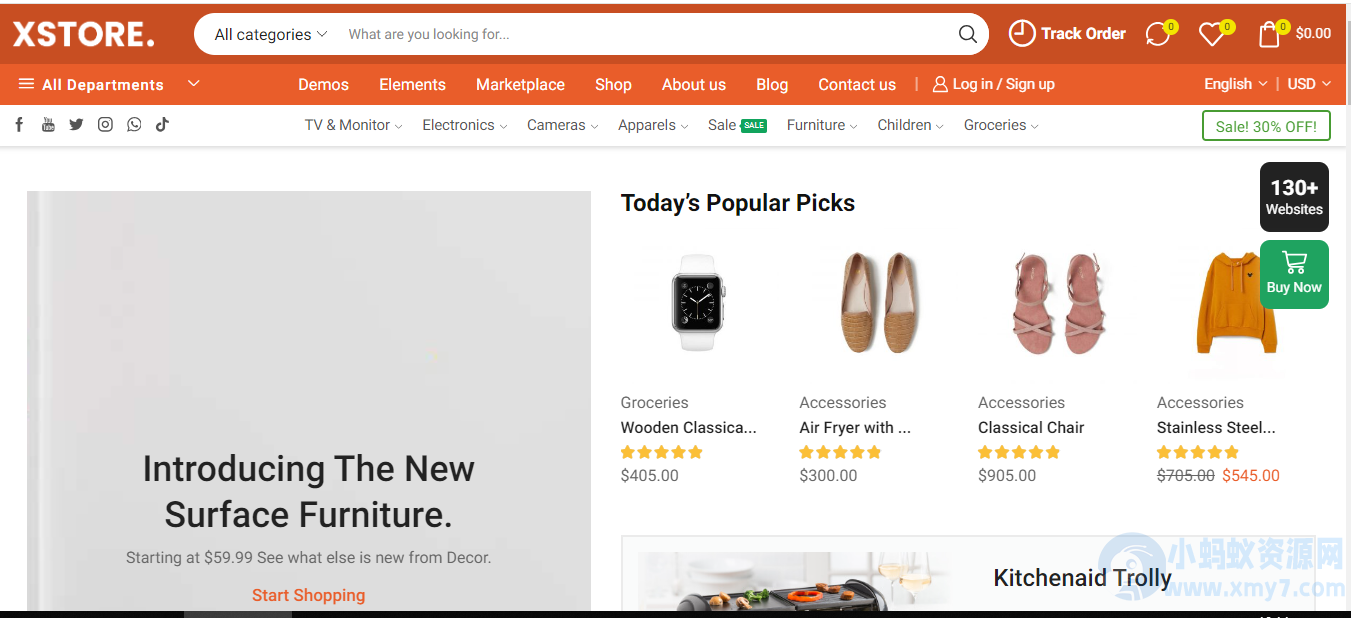 WordPress主题–Xstore v9.6.4 Woocommerce主题 破解版下载-铁虎资源网