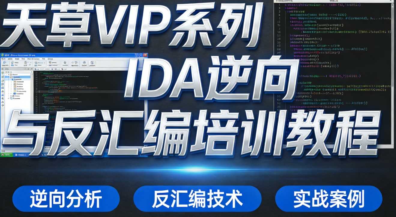 天草VIP系列IDA逆向与反汇编培训教程-铁虎资源网