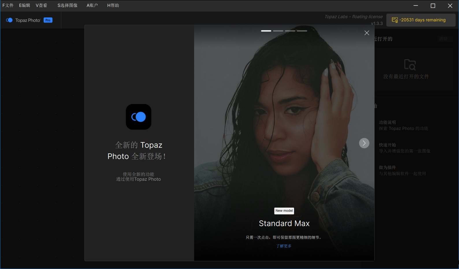 Topaz Photo汉化破解版v1.3.3智能图像修复便携版