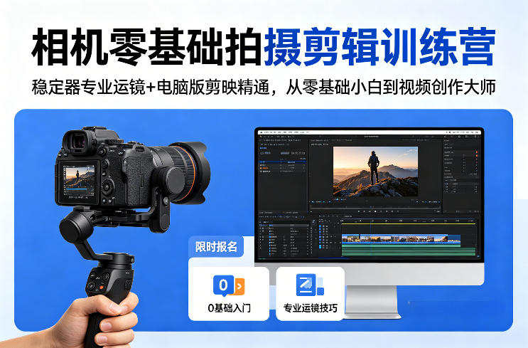 相机零基础拍摄剪辑训练营：从小白到创作大师-铁虎资源网