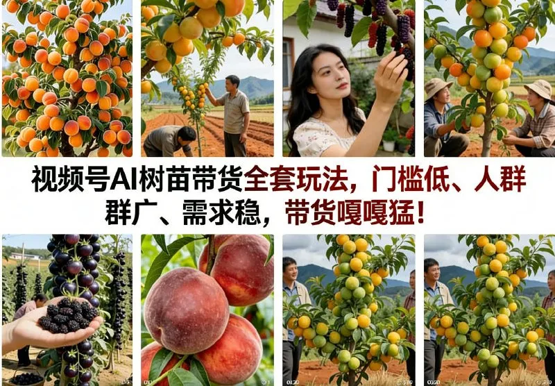 视频号AI树苗带货全套玩法-铁虎资源网