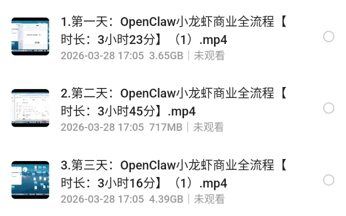 OpenClaw小龙虾商业全流程：3天通透自动化实操-铁虎资源网