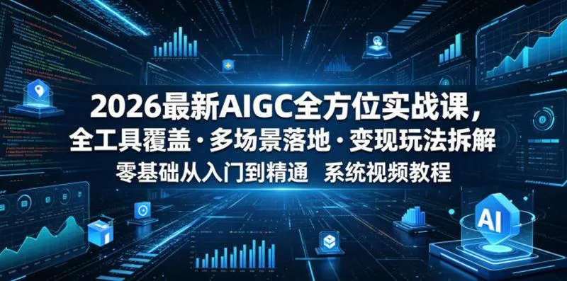 AIGC全方位实战课 主流AIGC工具,多场景落地(视频文档-铁虎资源网